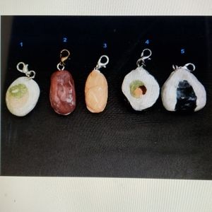Five Different Hand Crafted by Joey Wolfe Sushi Choker/Necklace Charms